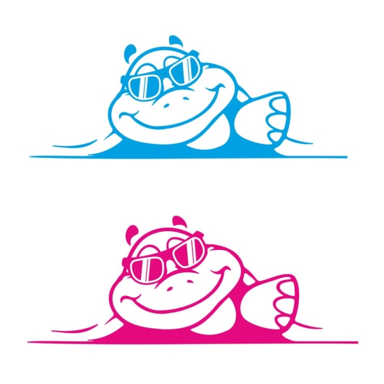 Preview: Schildkröte Sticker Aufkleber Autoaufkleber schaut raus Cool WoMo188